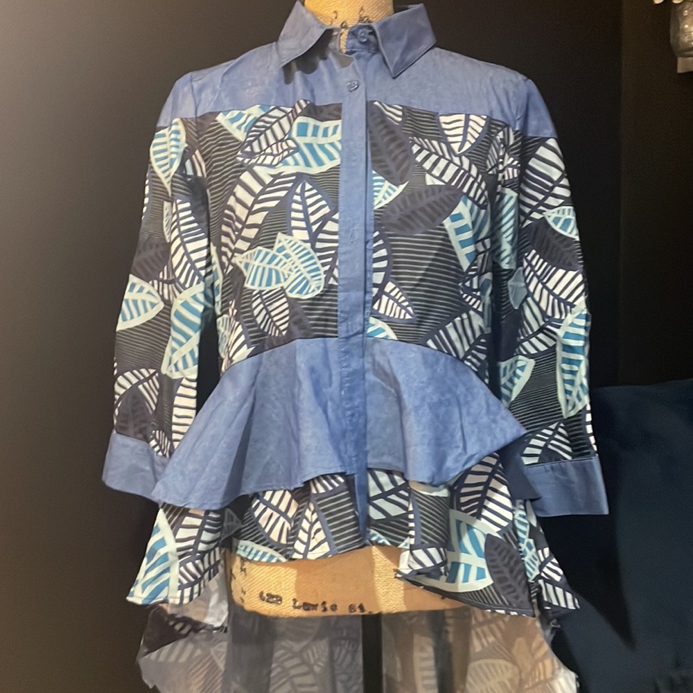 High low top navy print